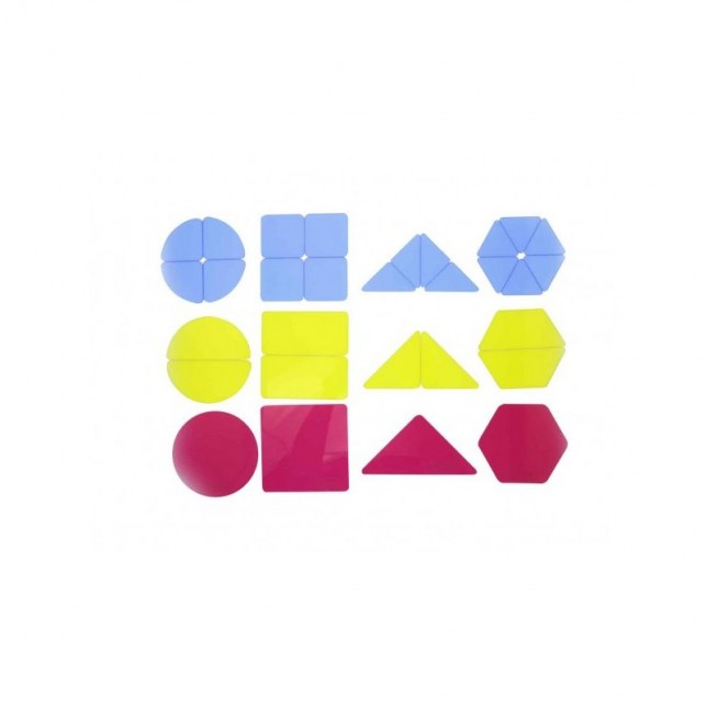 MASTERKIDZ skaidrių - spalvingų geometrinių figūrų rinkinys