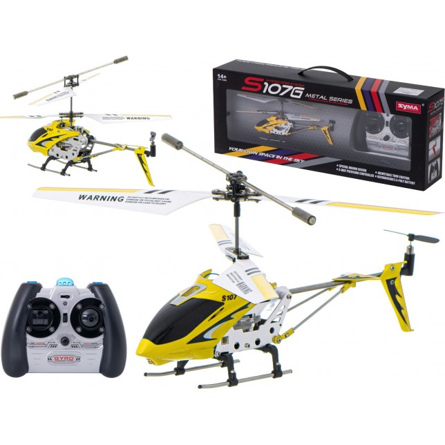 RC geltonos spalvos sraigtasparnis "SYMA S107G"