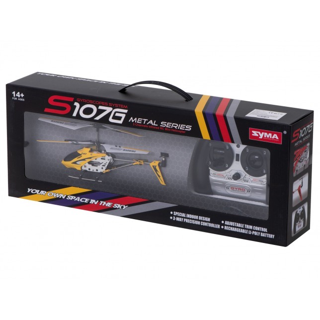 RC geltonos spalvos sraigtasparnis "SYMA S107G"