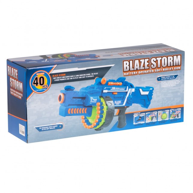 Šautuvas su putplasčio šoviniais "Blaze Storm"