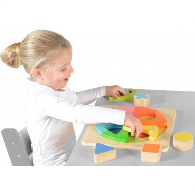 Geometrinių figūrų medinis rinkinys