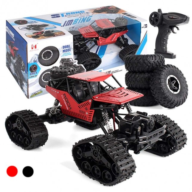 RC 2in1 automobilis Rock Crawler 4x4 raudonos spalvos