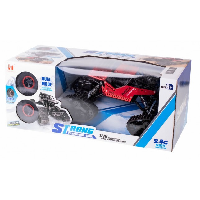 RC 2in1 automobilis Rock Crawler 4x4 raudonos spalvos