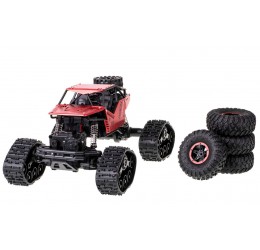 RC 2in1 automobilis Rock Crawler 4x4 raudonos spalvos