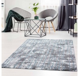 Unikalaus dizaino kilimas su mėlynu akcentu - "Moda Soft"