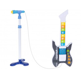 Elektrinė roko gitara su mikrofonu