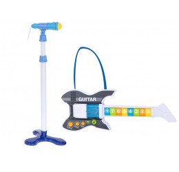 Elektrinė roko gitara su mikrofonu