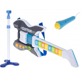 Elektrinė roko gitara su mikrofonu