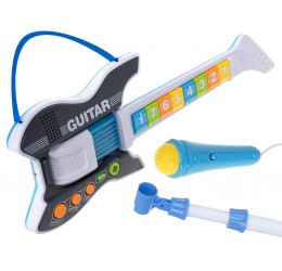 Elektrinė roko gitara su mikrofonu