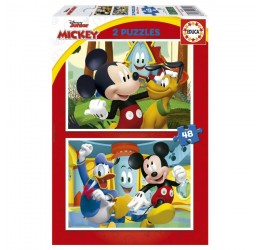 2 dėlionės ''Mickey Mouse linksmybės'' 4m.+