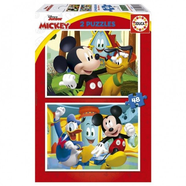 2 dėlionės ''Mickey Mouse linksmybės'' 4m.+