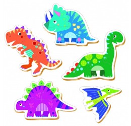 5 Dėlionės ''Dinozaurai'' 24mėn.+