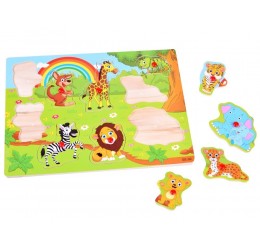 Medinė dėlionė - "Zoo gyventojai"