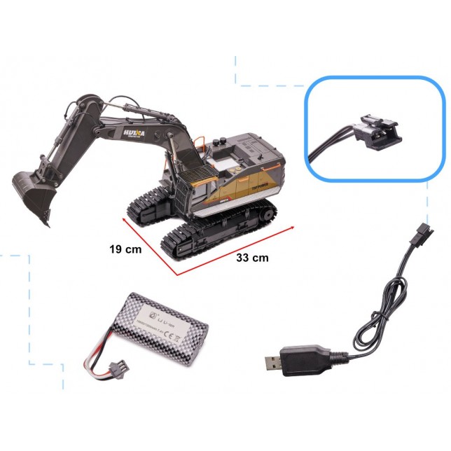 H-Toys RC nuotolinio valdymo ekskavatorius