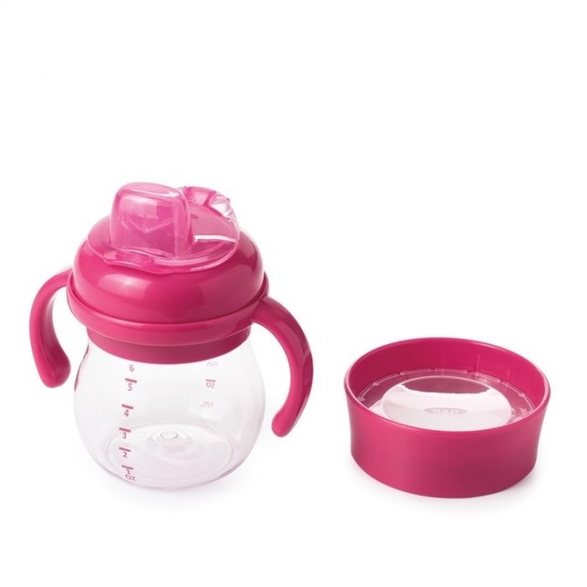 OXO buteliukas 2 in 1 (rožinis) 4 mėn +