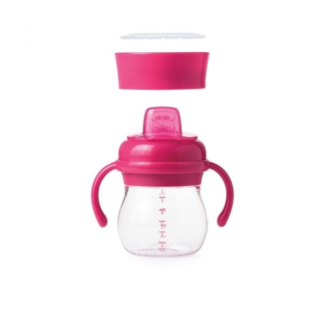 OXO buteliukas 2 in 1 (rožinis) 4 mėn +