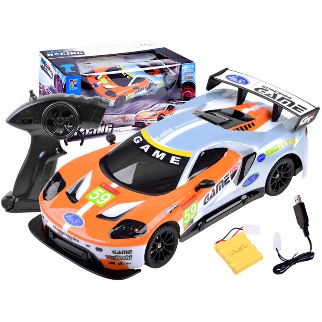 RC sportinis automobilis, oranžinis