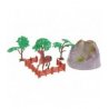 Ūkio gyvūnų figūrėlės 7 vnt. + kilimėlis ir priedų rinkinys
