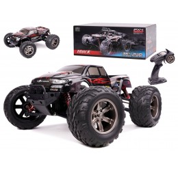 RC Monstras automobilis raudonos spalvos valdomas nuotolinio valdymo pulteliu