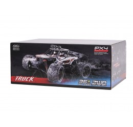 RC Monstras automobilis raudonos spalvos valdomas nuotolinio valdymo pulteliu