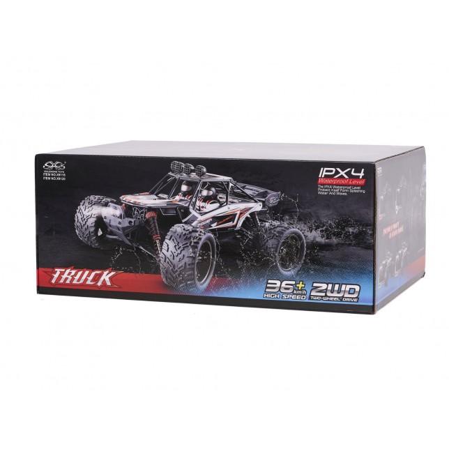 RC Monstras automobilis raudonos spalvos valdomas nuotolinio valdymo pulteliu