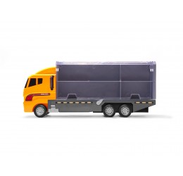 Žaislinis sunkvežimis su paleidimo įranga + metalinė automobilių statybos įranga