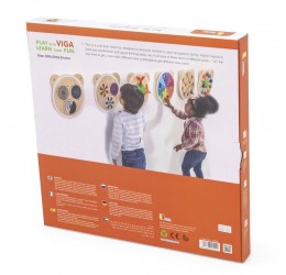 VIGA medinis lavinamasis žaislas, meškiuko formos