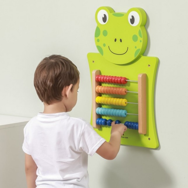 Viga Toys medinė skaičiuoklė ''Varlytė''
