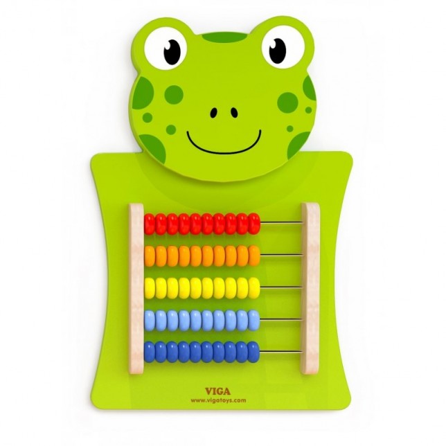Viga Toys medinė skaičiuoklė ''Varlytė''