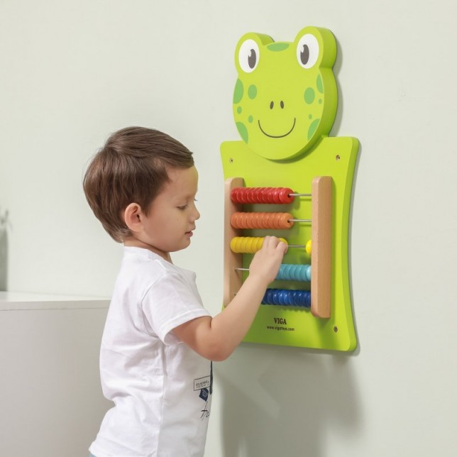 Viga Toys medinė skaičiuoklė ''Varlytė''