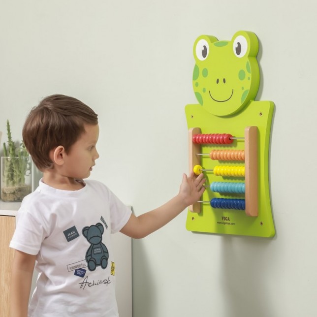 Viga Toys medinė skaičiuoklė ''Varlytė''