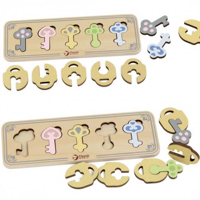 Medinis Montessori galvosūkis "Raktai"