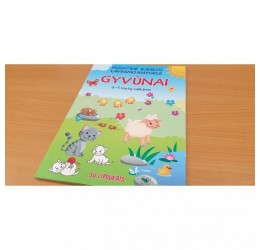 Lavinanti knygelė su lipdukais "Gyvūnai"