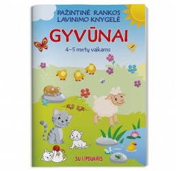 Lavinanti knygelė su lipdukais "Gyvūnai"