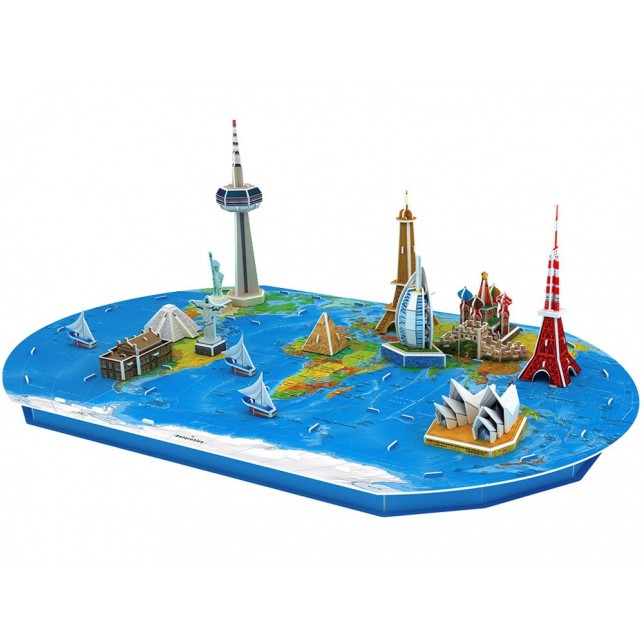 Lavinamoji 3D dėlionė "Pasaulio žemėlapis"