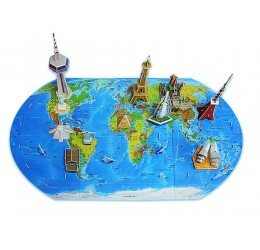 Lavinamoji 3D dėlionė "Pasaulio žemėlapis"