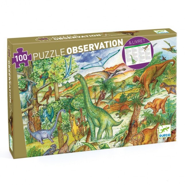 Djeco dėlionė - Dinozaurų era (100 dalių)