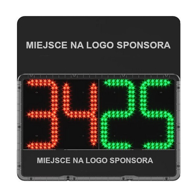 Elektroninė žaidėjo keitimo lenta, dvipusė su vieta logotipui