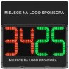 Elektroninė žaidėjo keitimo lenta, dvipusė su vieta logotipui