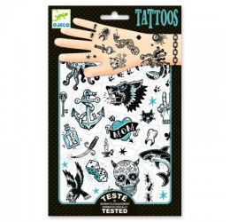 Djeco laikinos tatuiruotės "Juoda"