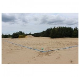 Lauko futbolo aikštelės ribų linijos, skirtos 26x36m aikštelei, mėlyna