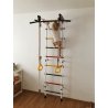 Metalinis sporto kompleksas HAPPY KID, kurį sudaro žiedai, virvė, trapecija