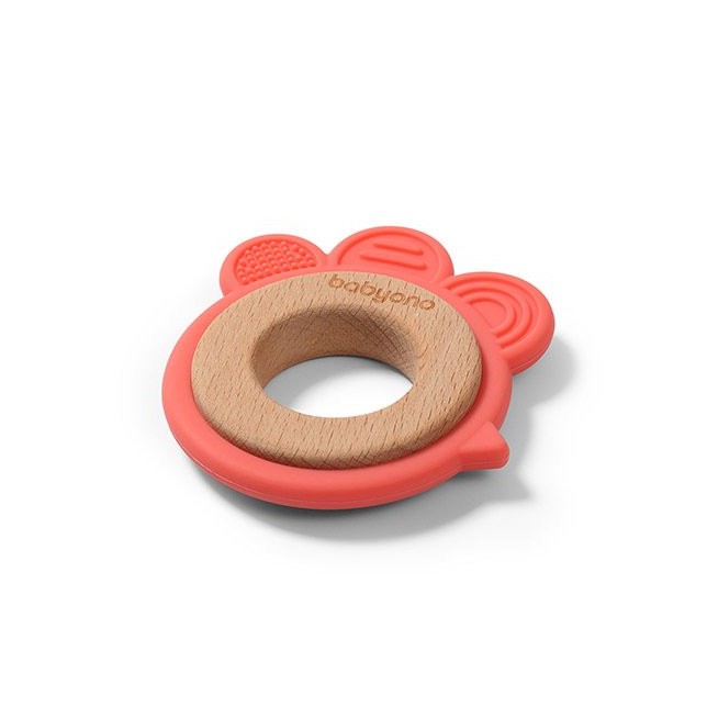 Babyono silikoninis kramtukas, raudonas