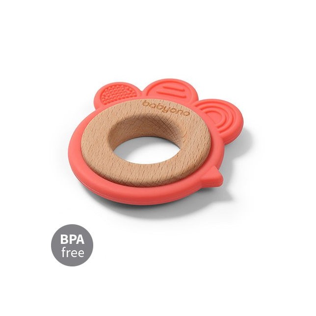Babyono silikoninis kramtukas, raudonas