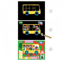 Djeco kortelių trynimo rinkinys "Transporto priemonės"