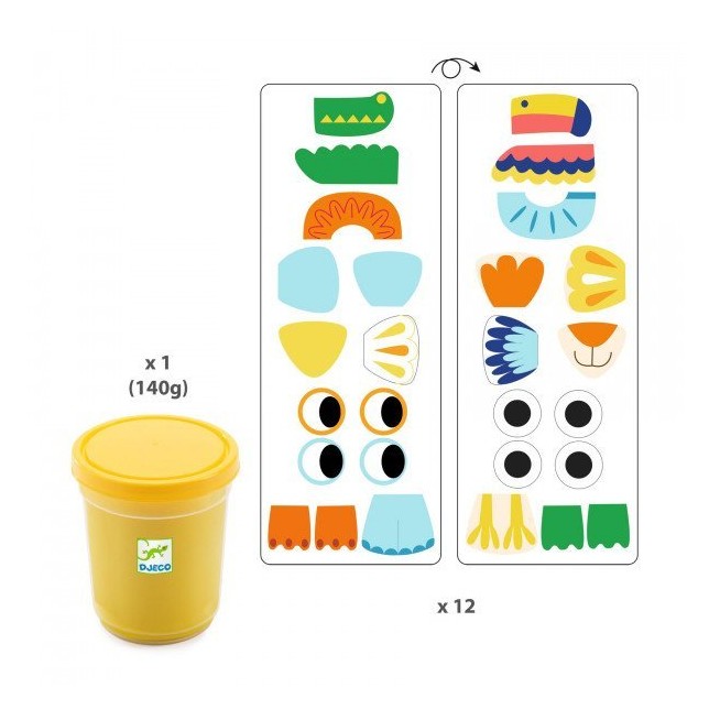 Djeco plastilino rinkinys "Gyvūnai"