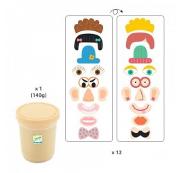 Djeco plastilino rinkinys "Veidai"
