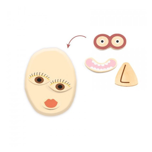 Djeco plastilino rinkinys "Veidai"