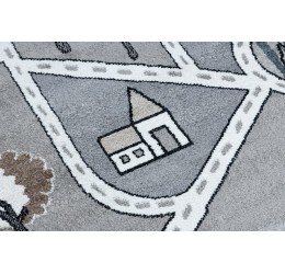 Vaikiškas kilimas - "Fun Strade" pilkos spalvos