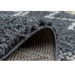 Kilimas BERBER, marokietiškas, pilka/balta su kutais